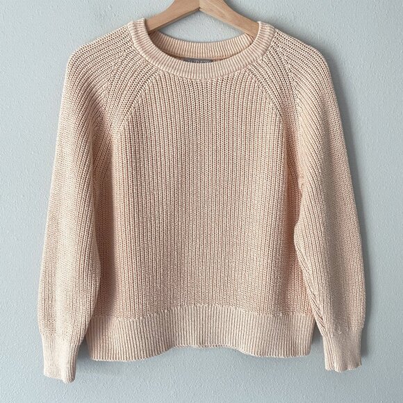 J. Crew Cotton Fisherman Sweater Size M - Picture 1 of 14